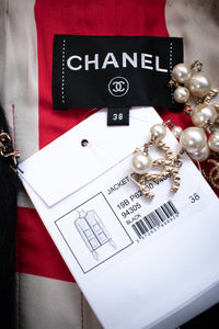 CHANEL 19B Black Llama Wool Chain Trim Jacket 38 40 シャネル ブラック ラマ ウール チェーン トリミング ジャケット 即発