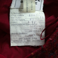 CHANEL 90A Vintage Red Wool Mohair Gold Buttons Jacket Skirt Suit 36 38 シャネル ヴィンテージ レッド ウール モヘア ゴールド ボタン ジャケット スカート スーツ 即発