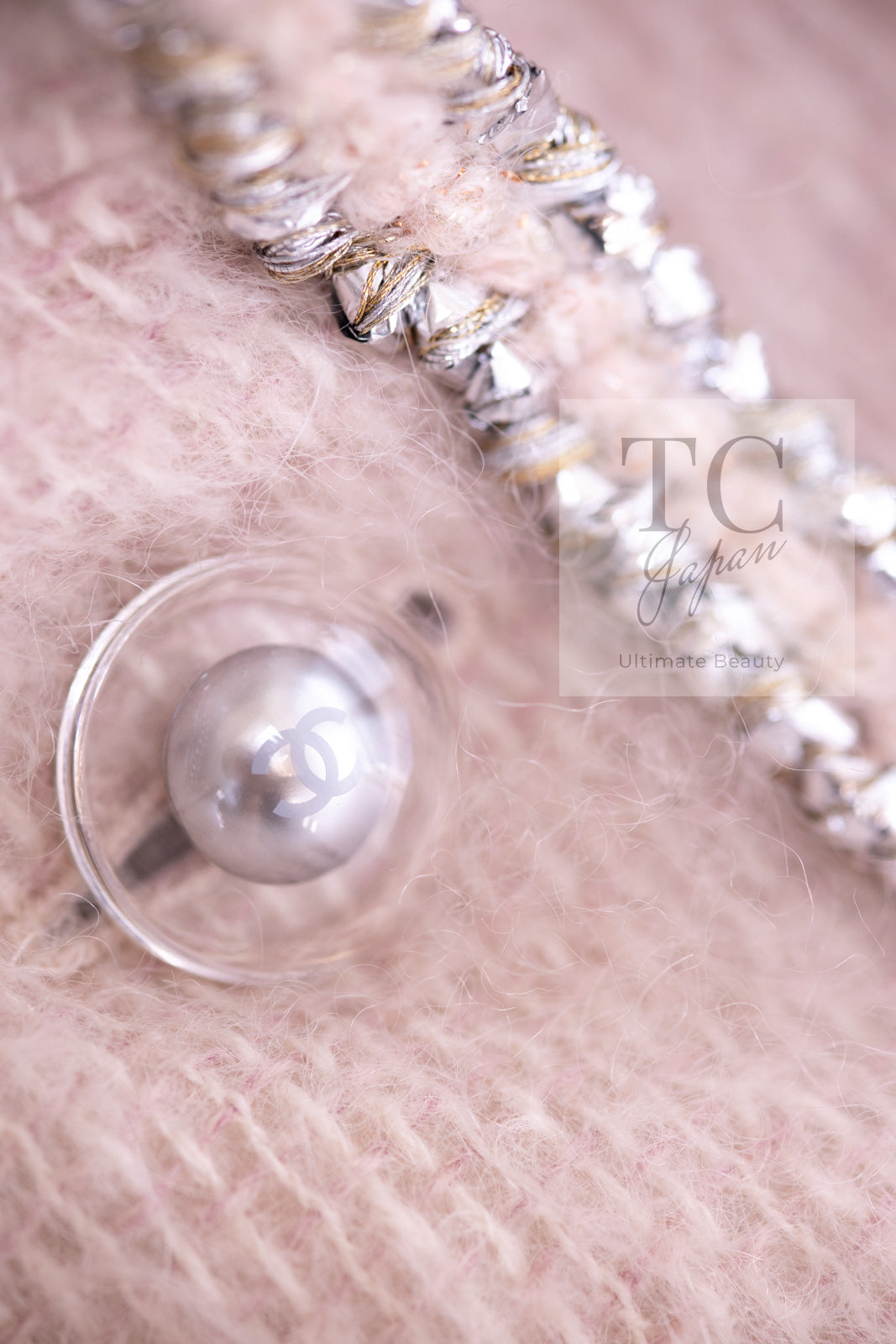 CHANEL 17A Pale Baby Pink Mohair Wool Coat Jacket 44 シャネル 軽くてふわふわ 淡い ベビーピンク モヘア ウール コート ジャケット 即発