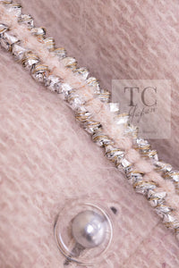 CHANEL 17A Pale Baby Pink Mohair Wool Coat Jacket 44 シャネル 軽くてふわふわ 淡い ベビーピンク モヘア ウール コート ジャケット 即発