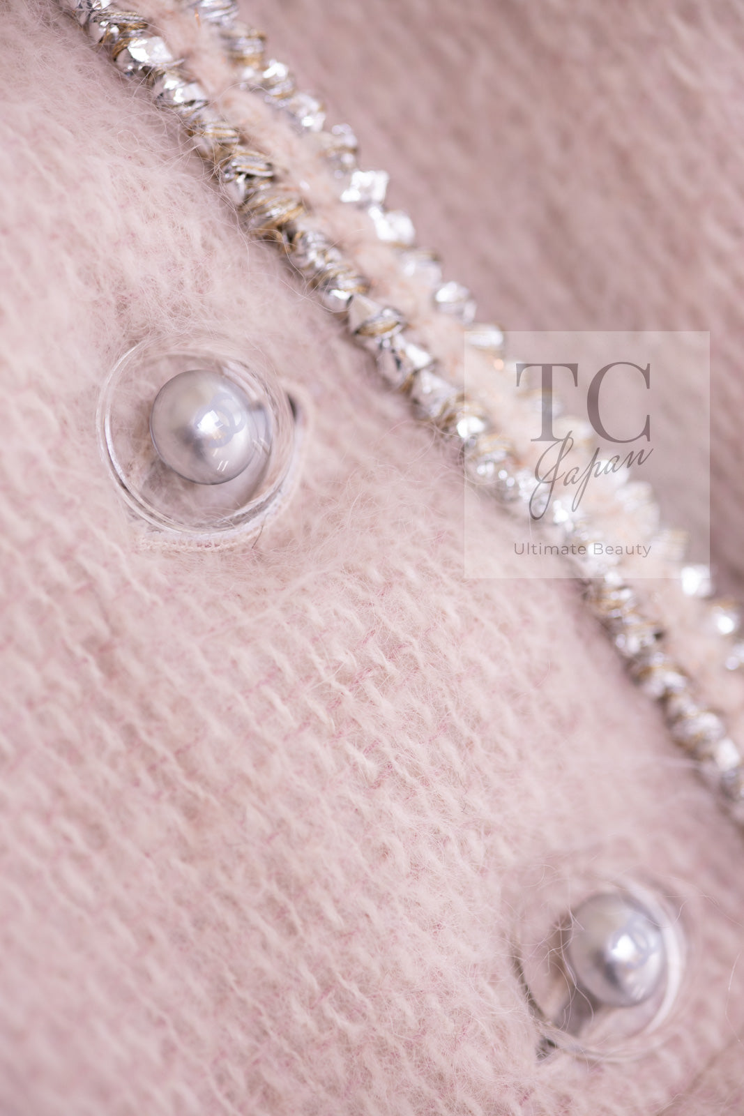 CHANEL 17A Pale Baby Pink Mohair Wool Coat Jacket 44 シャネル 軽くてふわふわ 淡い ベビーピンク モヘア ウール コート ジャケット 即発