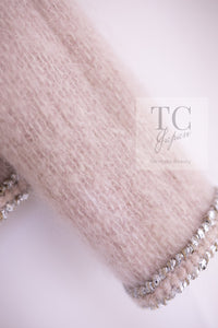 CHANEL 17A Pale Baby Pink Mohair Wool Coat Jacket 44 シャネル 軽くてふわふわ 淡い ベビーピンク モヘア ウール コート ジャケット 即発