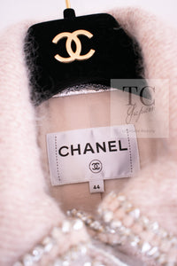 CHANEL 17A Pale Baby Pink Mohair Wool Coat Jacket 44 シャネル 軽くてふわふわ 淡い ベビーピンク モヘア ウール コート ジャケット 即発