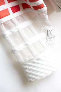 CHANEL 13C Light Pink White Quilted Pearl Button Sweater Tops 34 シャネル ライトピンク ホワイト キルティング パールボタン セーター トップス 即発