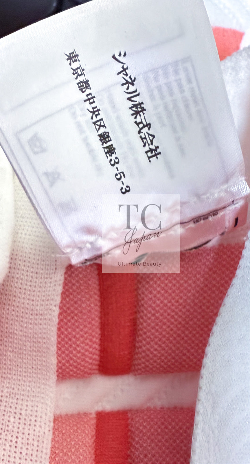 CHANEL 13C Light Pink White Quilted Pearl Button Sweater Tops 34 シャネル ライトピンク ホワイト キルティング パールボタン セーター トップス 即発