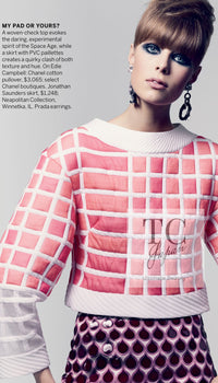CHANEL 13C Light Pink White Quilted Pearl Button Sweater Tops 34 シャネル ライトピンク ホワイト キルティング パールボタン セーター トップス 即発