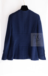 CHANEL 95S Vintage Navy Wool Cotton Jacket 36 38 シャネル ヴィンテージ ネイビー ウール コットン ジャケット 即発