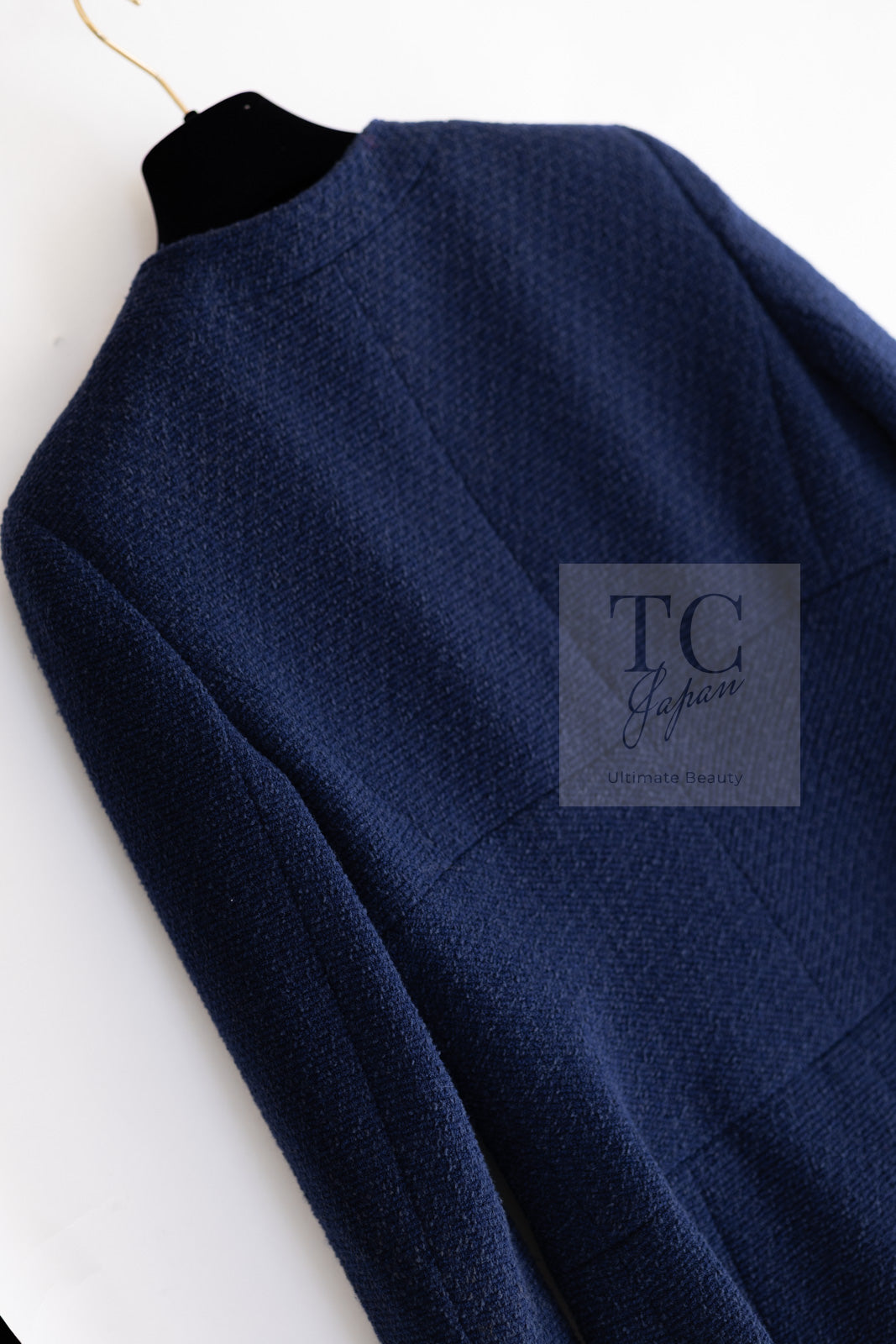 CHANEL 95S Vintage Navy Wool Cotton Jacket 36 38 シャネル ヴィンテージ ネイビー ウール コットン ジャケット 即発