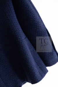 CHANEL 95S Vintage Navy Wool Cotton Jacket 36 38 シャネル ヴィンテージ ネイビー ウール コットン ジャケット 即発