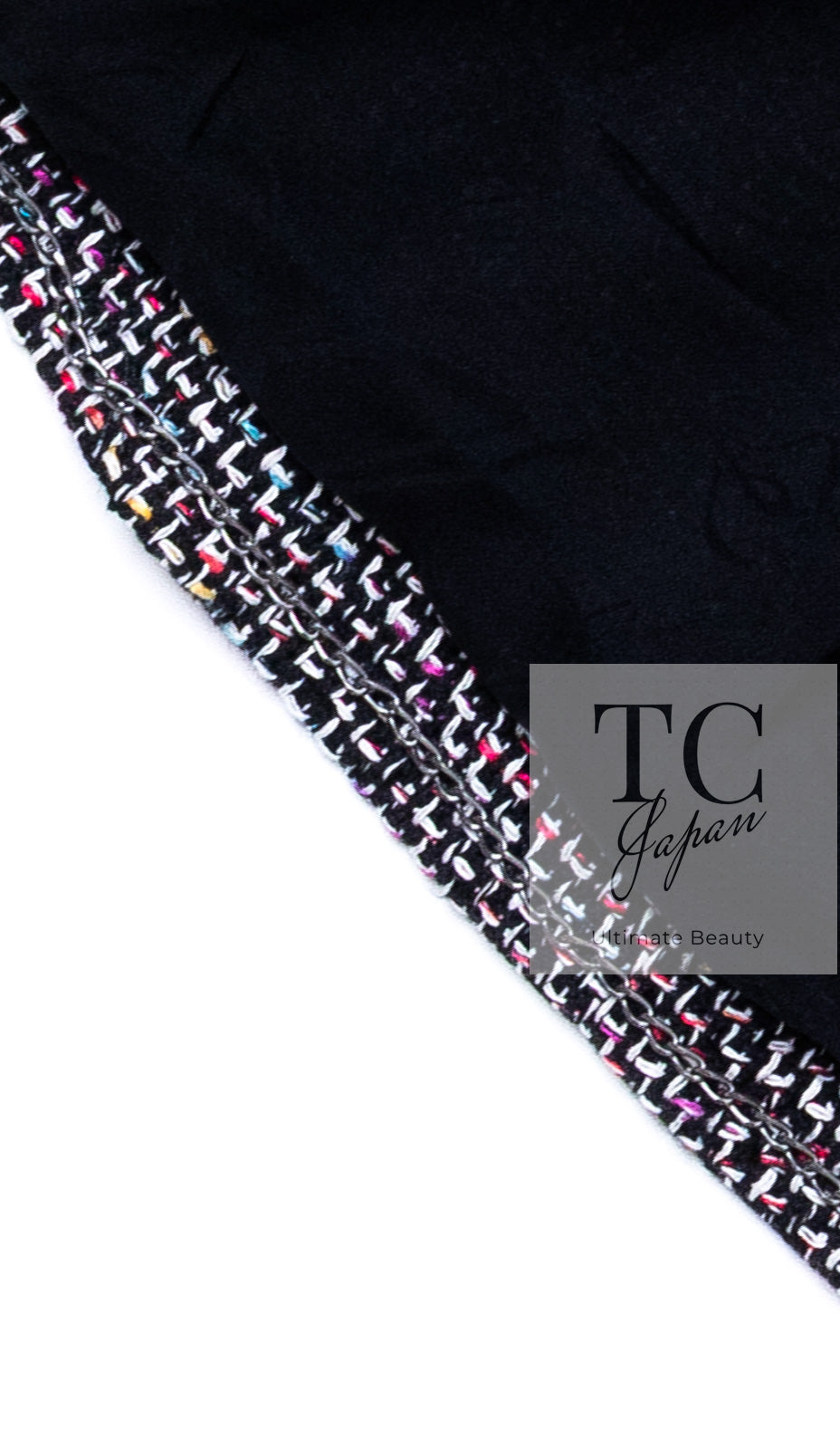CHANEL 11S Black Red Multicolor Cotton Silk Tweed Jacket 34 36 シャネル ブラック レッド マルチカラー コットン シルク ツイード ジャケット 即発