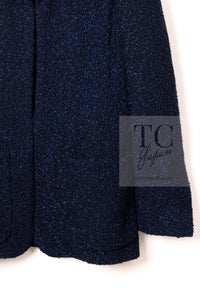 CHANEL 16S Navy Blue Tweed Jacket 38 シャネル ネイビー ブルー ツイード ジャケット 即発