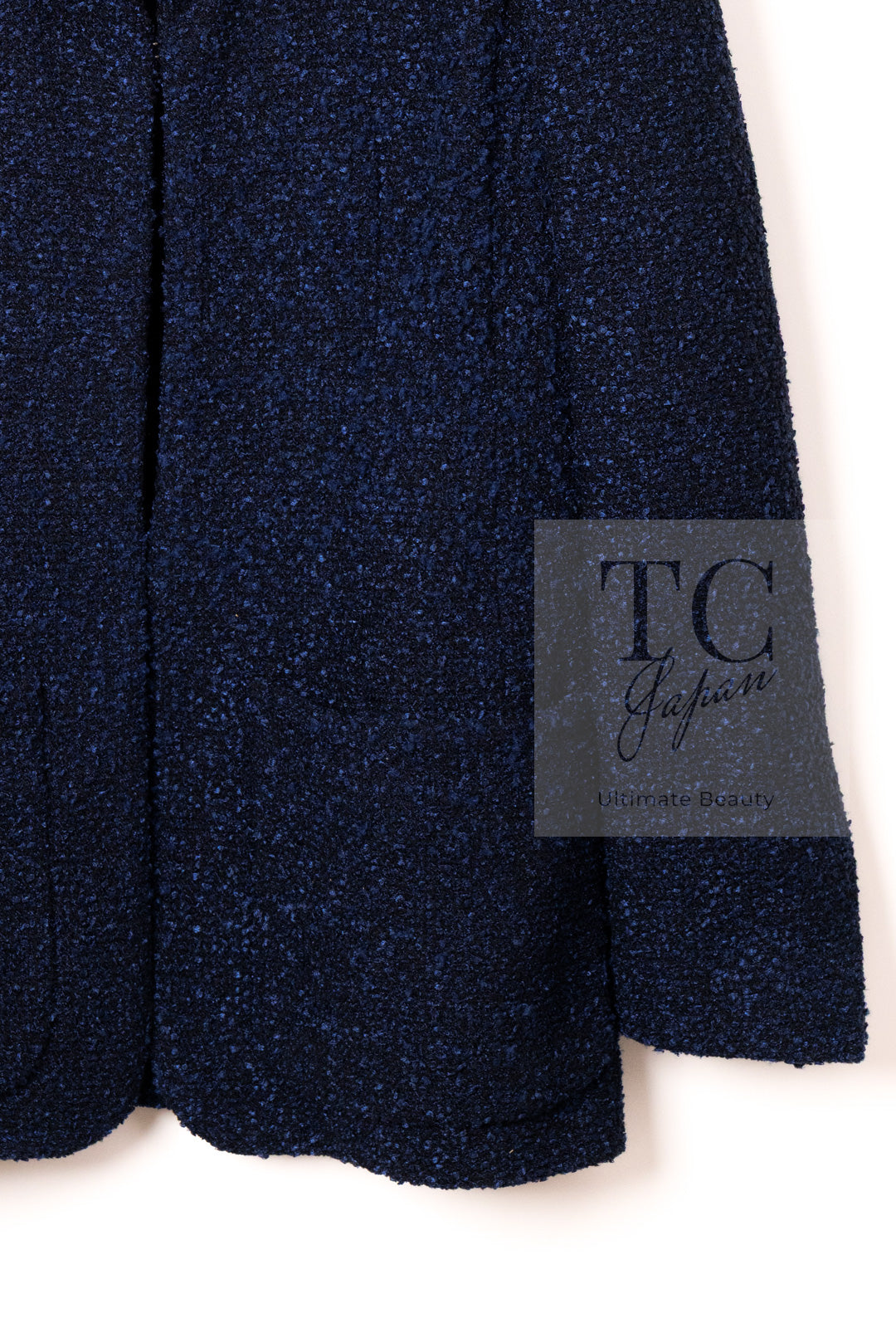 CHANEL 16S Navy Blue Tweed Jacket 38 シャネル ネイビー ブルー ツイード ジャケット 即発