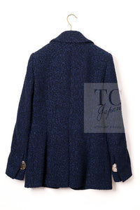 CHANEL 16S Navy Blue Tweed Jacket 38 シャネル ネイビー ブルー ツイード ジャケット 即発