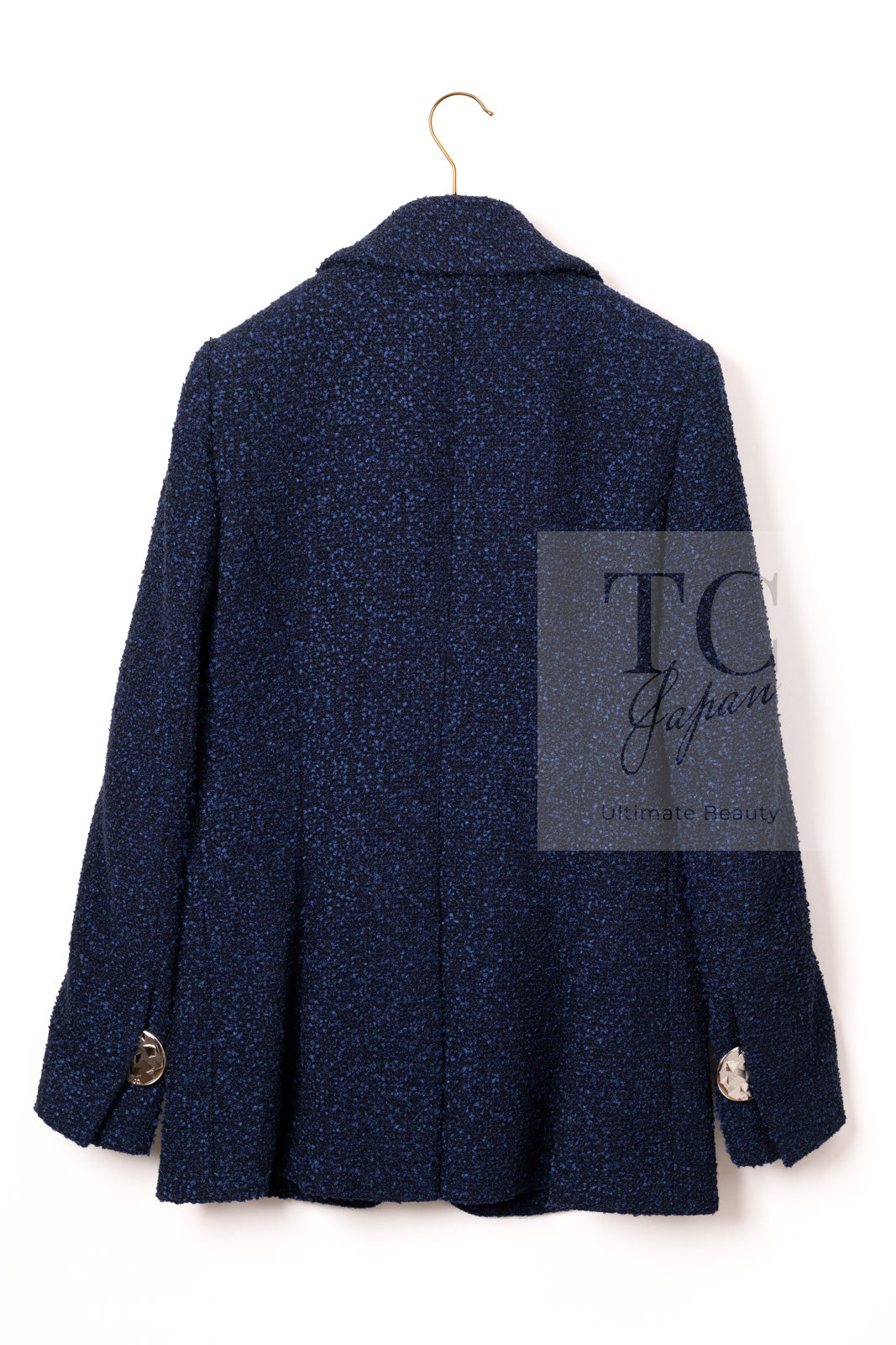 CHANEL 16S Navy Blue Tweed Jacket 38 シャネル ネイビー ブルー ツイード ジャケット 即発