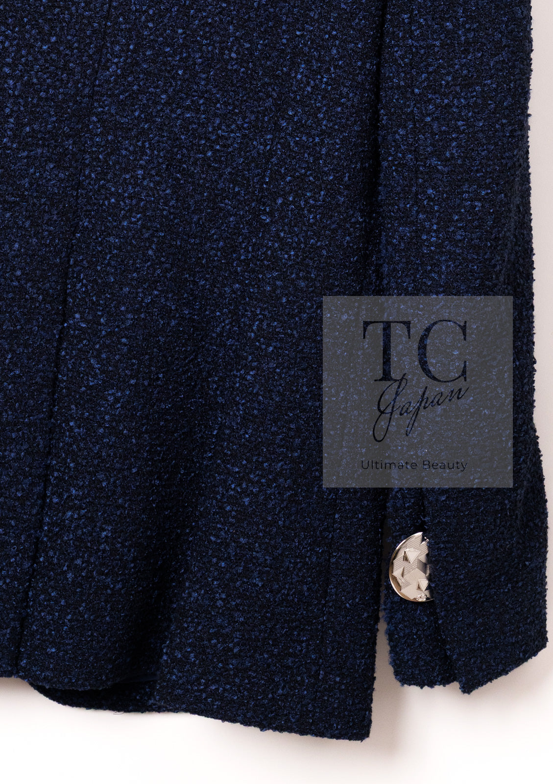CHANEL 16S Navy Blue Tweed Jacket 38 シャネル ネイビー ブルー ツイード ジャケット 即発