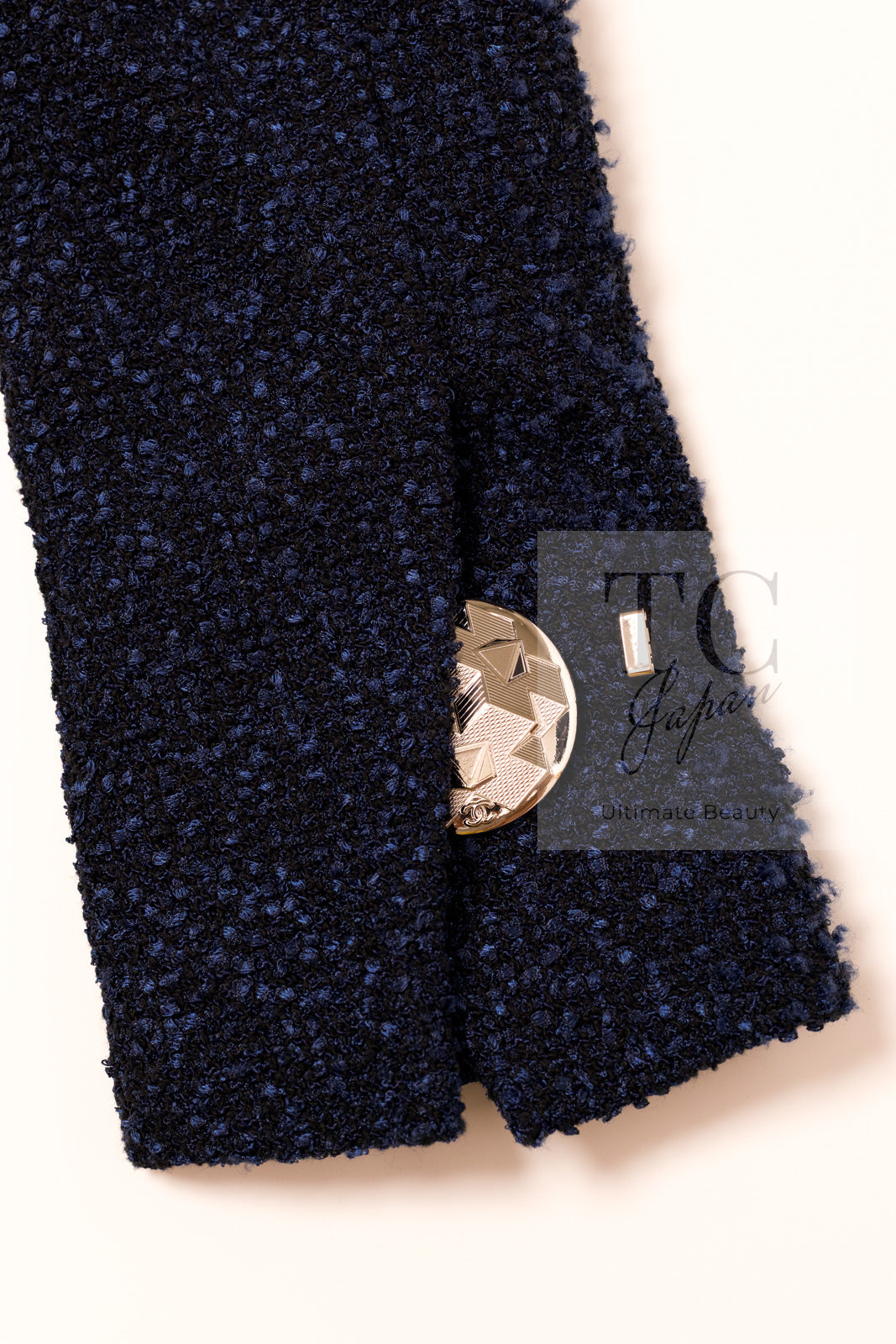 CHANEL 16S Navy Blue Tweed Jacket 38 シャネル ネイビー ブルー ツイード ジャケット 即発