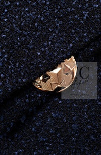 CHANEL 16S Navy Blue Tweed Jacket 38 シャネル ネイビー ブルー ツイード ジャケット 即発