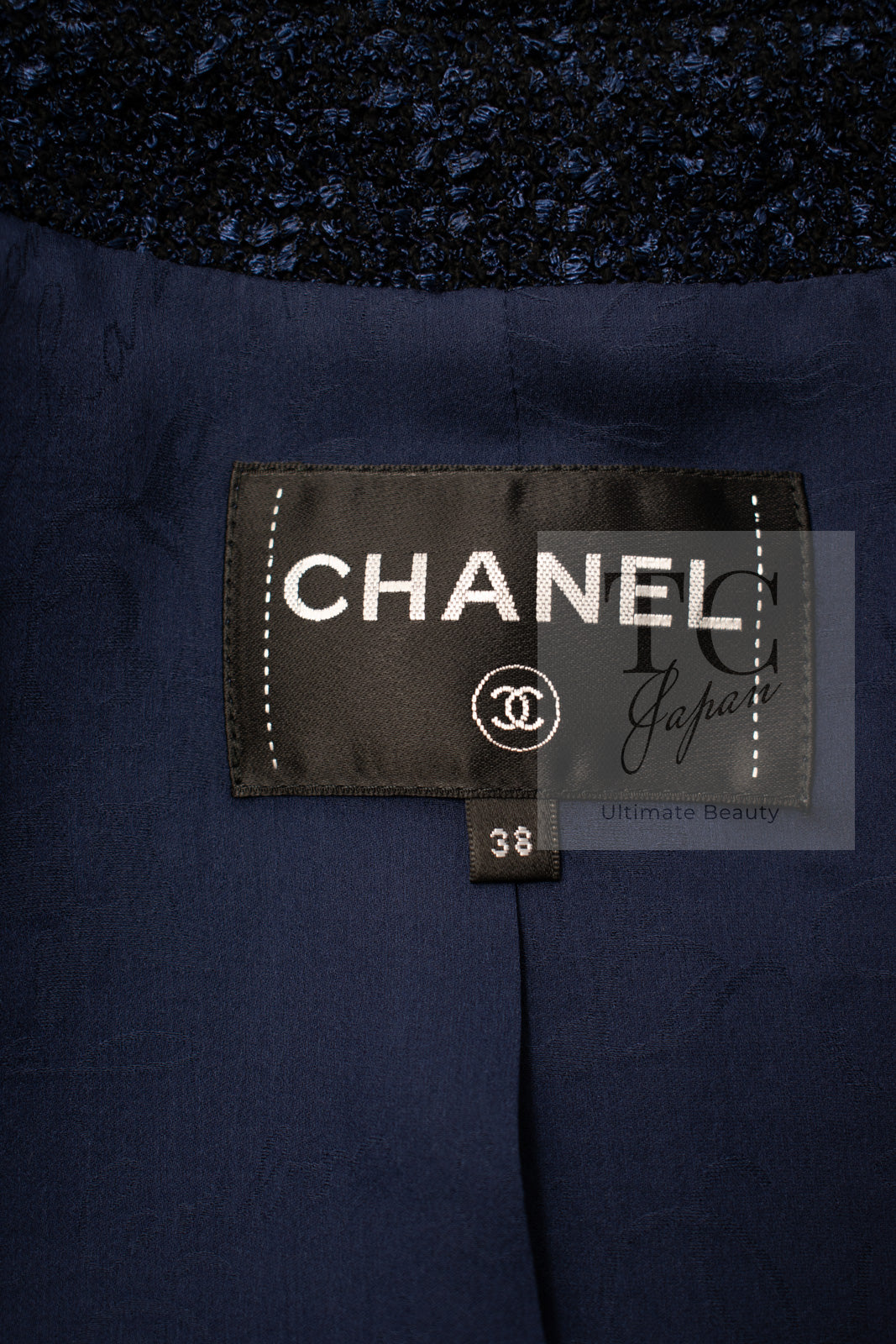 CHANEL 16S Navy Blue Tweed Jacket 38 シャネル ネイビー ブルー ツイード ジャケット 即発