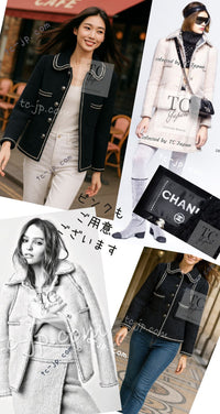 CHANEL 17A Black Wool Silk Braid Trimming Coat Jacket 42 シャネル ブラック ウール シルク ブレイドトリミング コート ジャケット 即発