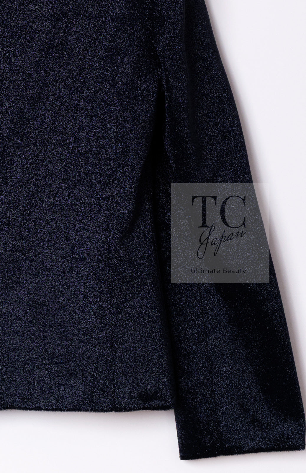 CHANEL 10C Navy Ivory Crystals Gripoix Buttons Jacket 34 36 シャネル ネイビー アイボリー クリスタル グリポア宝石ボタン ジャケット 即発