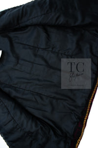 CHANEL 80C Vintage Bordeaux Wine Black Wool Tweed Jacket 36 シャネル ヴィンテージ ボルドー ブラック ブークレ プードル ウール ツイード ジャケット 即発