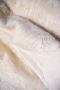 CHANEL 09A Black Ivory Wool Lamb Fur Lining Jacket 36 38 シャネル ブラック アイボリー ウール ラム ファー ライニング ジャケット 即発
