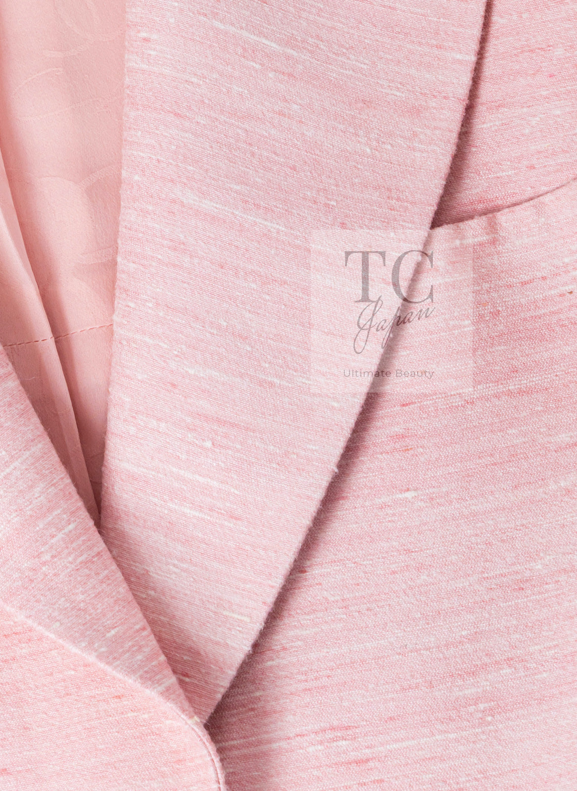 CHANEL 17C Cuba Runway Pink Silk Canvas Logo Button Jacket 36 シャネル キューバ ランウェイ ピンク シルク キャンバス ココボタン ジャケット 即発