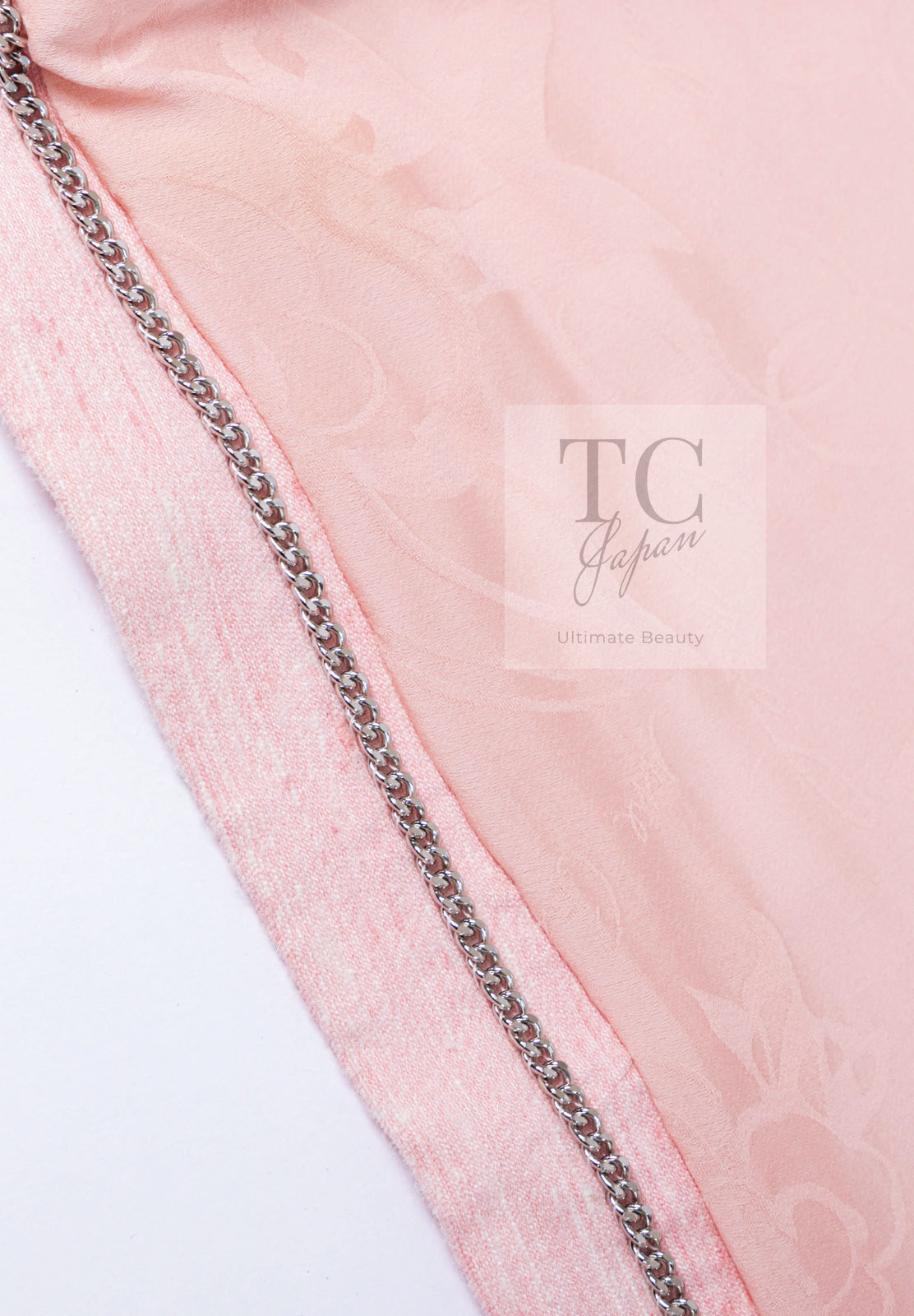 CHANEL 17C Cuba Runway Pink Silk Canvas Logo Button Jacket 36 シャネル キューバ ランウェイ ピンク シルク キャンバス ココボタン ジャケット 即発
