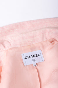 CHANEL 17C Cuba Runway Pink Silk Canvas Logo Button Jacket 36 シャネル キューバ ランウェイ ピンク シルク キャンバス ココボタン ジャケット 即発