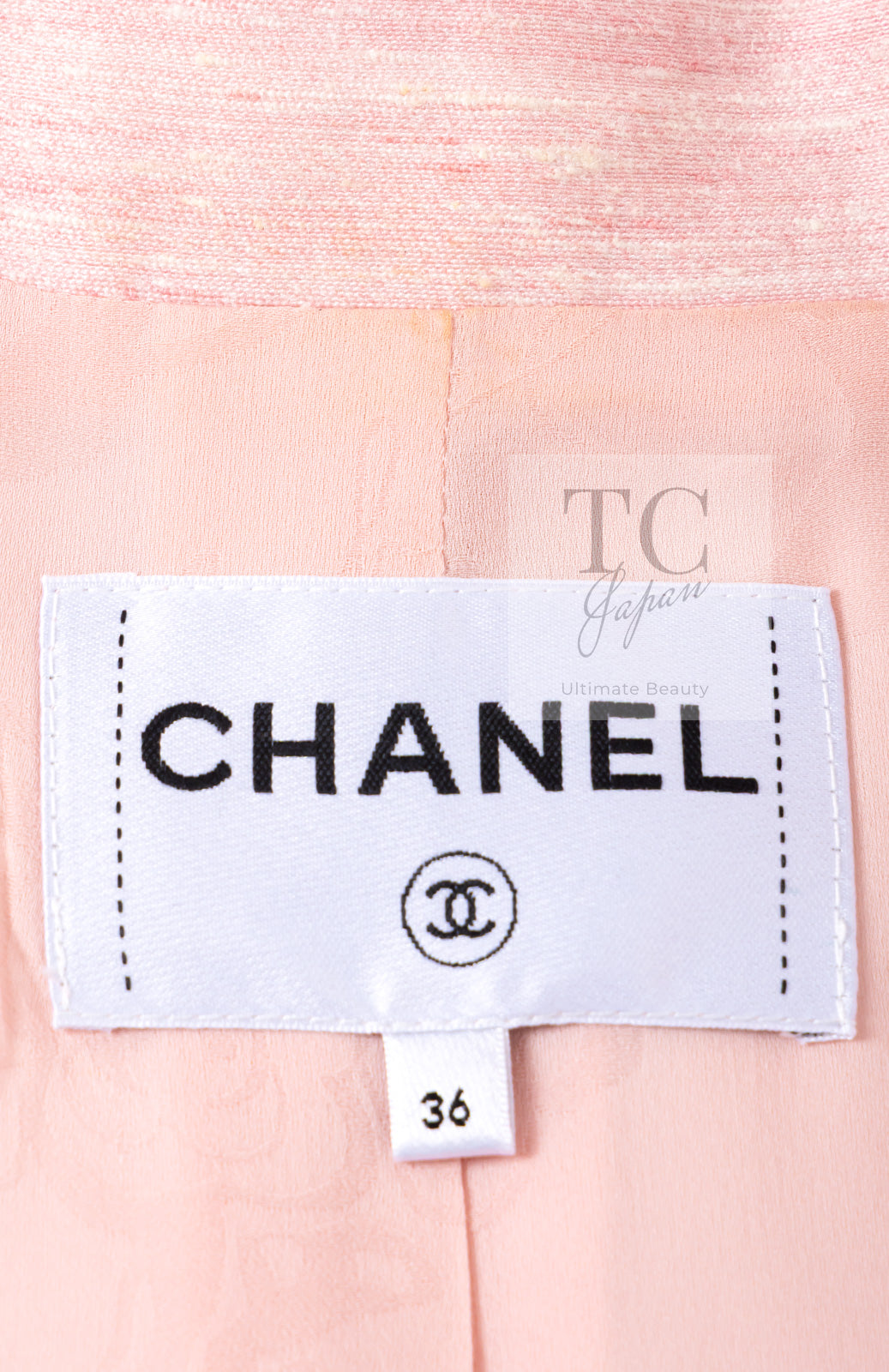 CHANEL 17C Cuba Runway Pink Silk Canvas Logo Button Jacket 36 シャネル キューバ ランウェイ ピンク シルク キャンバス ココボタン ジャケット 即発