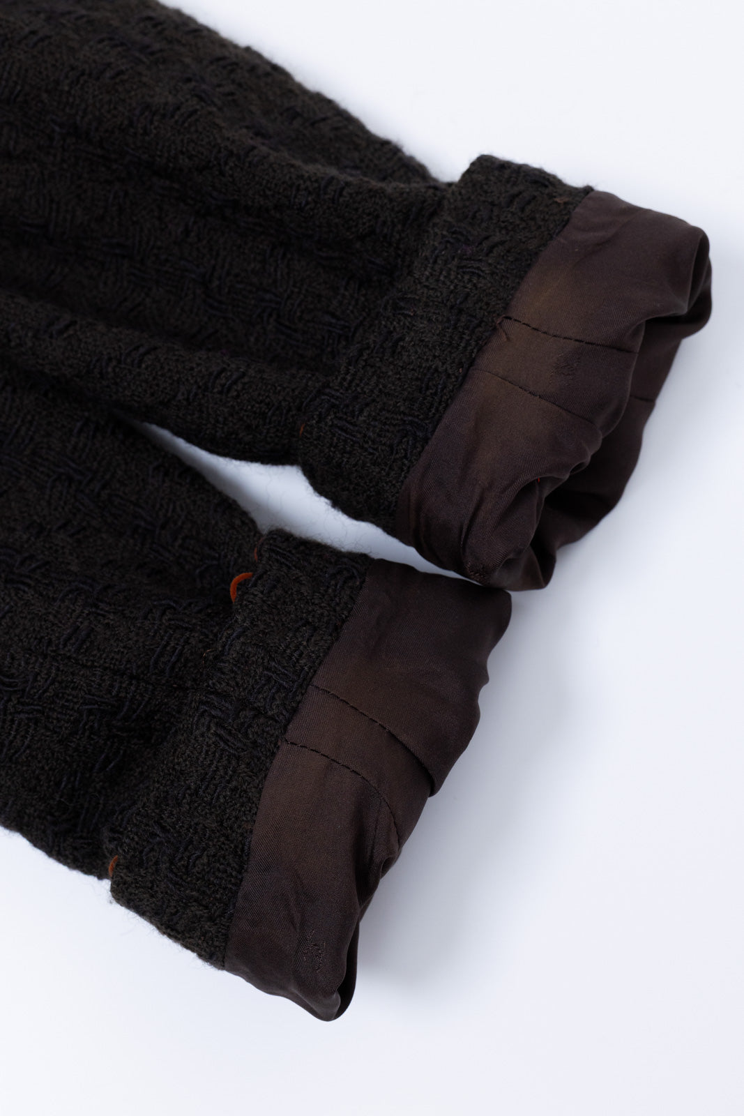 CHANEL 97A Vintage Brown Orange Pink Trim Wool Tweed Jacket 40 シャネル ヴィンテージ ブラウン オレンジ ピンク トリム ウール ツイード ジャケット 即発