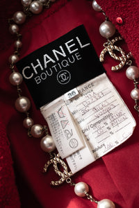 CHANEL 93A Vintage Red Sequin Wool Jacket Coat 38 40 42 シャネル ヴィンテージ レッド スパンコール ウール ジャケット コート 即発