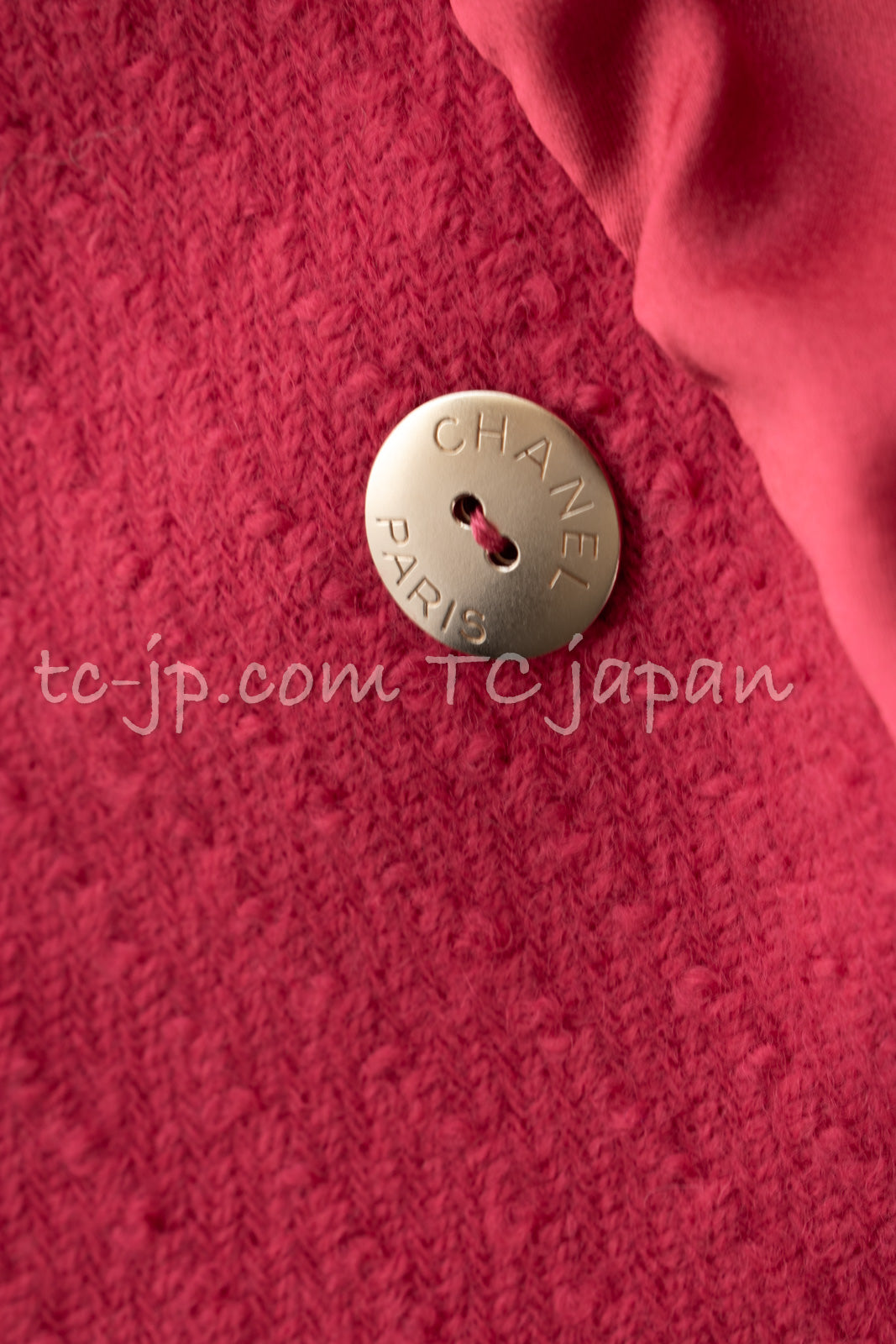 CHANEL 20A Coral Pink Wool Double Stand Collar Jacket Coat 38 40 シャネル コーラル ピンク ウール ダブル スタンド カラー コート ジャケット 即発