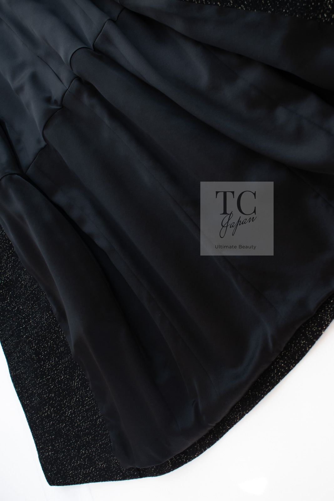 CHANEL 19PF Black Gold Belt Wool Coat 34 36 シャネル ブラック ゴールド ベルト付き ウール コート 即発