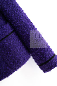 CHANEL 93A Vintage Purple Wool Tweed Jacket Skirt Suit 38 40 42 シャネル ヴィンテージ プラム パープル ウール ツイード ジャケット スカート スーツ 即発