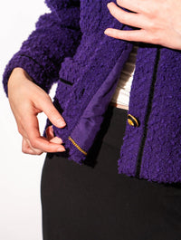 CHANEL 93A Vintage Purple Wool Tweed Jacket Skirt Suit 38 40 42 シャネル ヴィンテージ プラム パープル ウール ツイード ジャケット スカート スーツ 即発