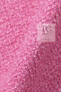 CHANEL 22PF Pink Silver Trim Wool Silk Dress Coat 36 38 シャネル ピンク ウール シルク シルバー トリム ワンピース コート 即発