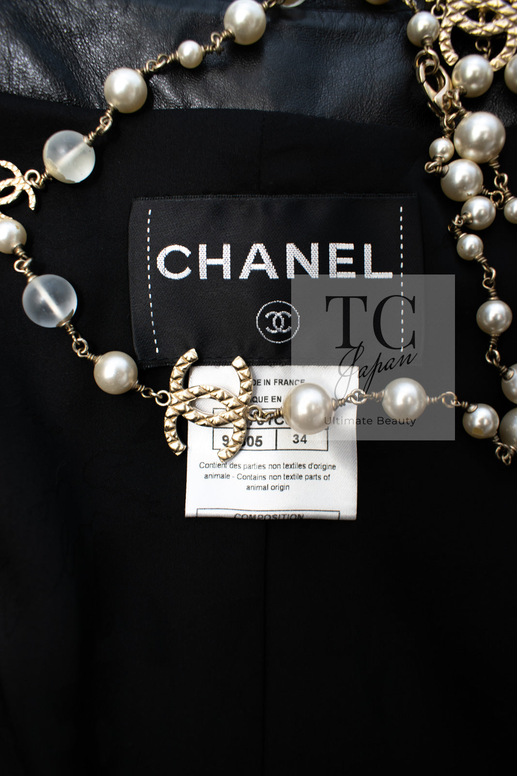 CHANEL 13B Black Lamb Leather Braid Trim Coat 38 40 シャネル ブラック ラム レザー ブレイド トリミング コート 即発