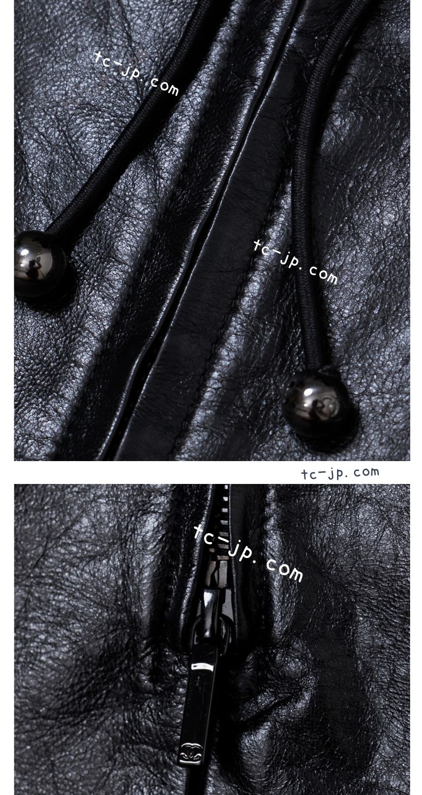 CHANEL 13B Black Lamb Leather Braid Trim Coat 38 40 シャネル ブラック ラム レザー ブレイド トリミング コート 即発