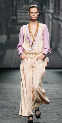 CHANEL 23S Puple Pink CC Logo Buttons Cashmere Knit Cardigan 38 40 シャネル パープル ピンク ココ マーク ボタン カシミヤ 100% ニット カーディガン 即発
