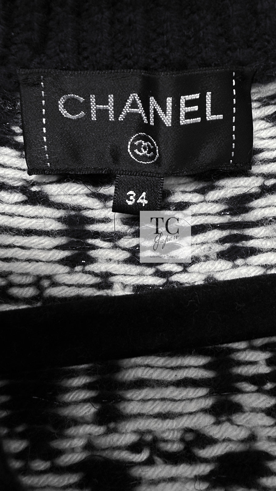 CHANEL 18PF Navy Ivory Wool Cashmere Knit Cardigan 36 38 シャネル ネイビー アイボリー ウール カシミア ケーブル ニット カーディガン 即発