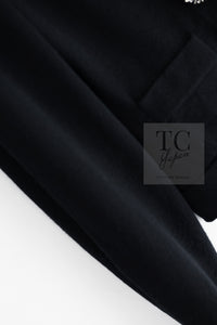 CHANEL 22PF Black Cashmere Knit Cardigan 36 シャネル ブラック カシミヤ ビジュー ボタン ニット カーディガン 即発