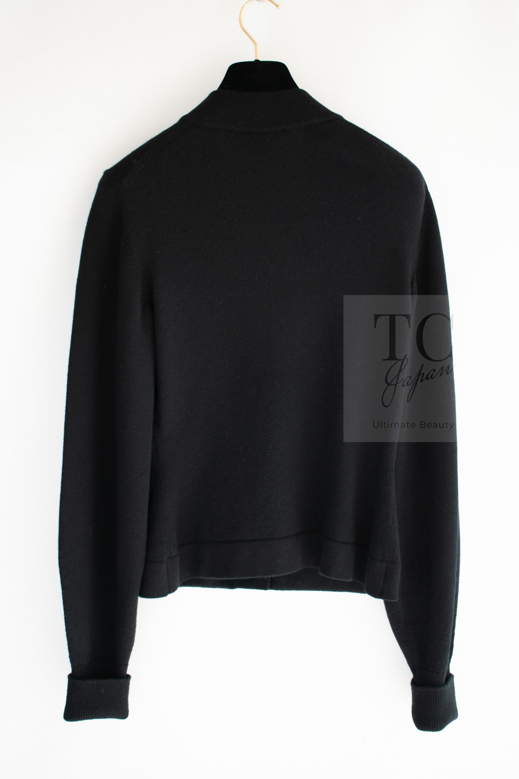 CHANEL 22PF Black Cashmere Knit Cardigan 36 シャネル ブラック カシミヤ ビジュー ボタン ニット カーディガン 即発