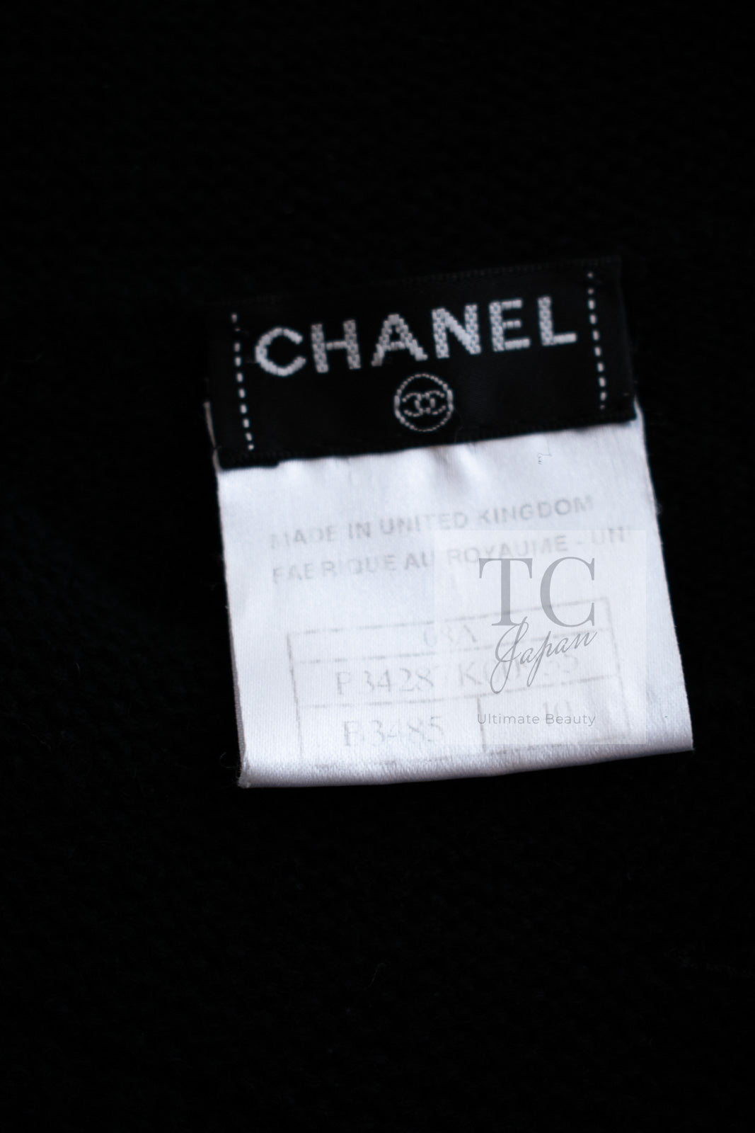 CHANEL 08A Black Dot Logo Cashmere Knit Cardigan 40 シャネル ブラック ドット ロゴ カシミヤ ニット カーディガン 即発