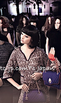 CHANEL 11S Brown Orange Navy CC Logo Knit Dress 34 シャネル ブラウン オレンジ CC ロゴ ニット ワンピース 即発