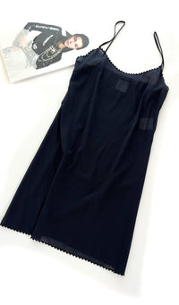 CHANEL 11S Brown Orange Navy CC Logo Knit Dress 34 シャネル ブラウン オレンジ CC ロゴ ニット ワンピース 即発