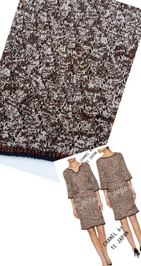 CHANEL 11S Brown Orange Navy CC Logo Knit Dress 34 シャネル ブラウン オレンジ CC ロゴ ニット ワンピース 即発