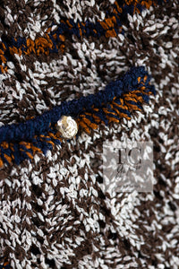 CHANEL 11S Brown Orange Navy CC Logo Knit Dress 34 シャネル ブラウン オレンジ CC ロゴ ニット ワンピース 即発
