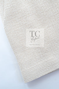 CHANEL 18PA Ivory Gold Wool Tweed Dress 36 シャネル アイボリー 淡いゴールド ウール ツイード ワンピース 即発