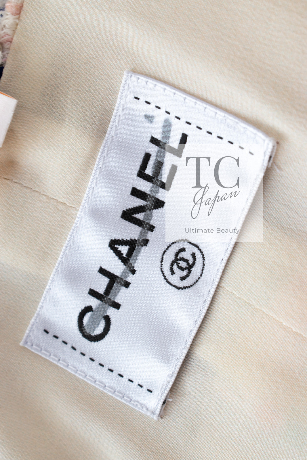 CHANEL 15S Ivory Multicolor Cotton Silk Tweed Pleated Dress B 36 38 シャネル アイボリー マルチカラー コットン ツイード ジャケット シルク プリーツ ワンピース ドレス B 即発